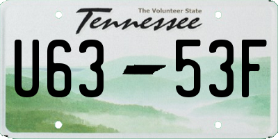TN license plate U6353F