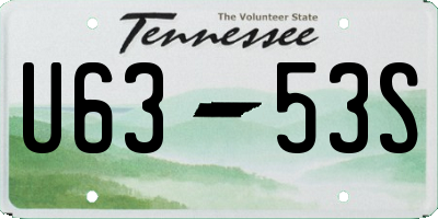 TN license plate U6353S