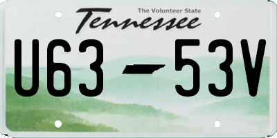 TN license plate U6353V