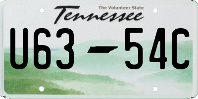 TN license plate U6354C