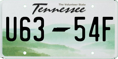 TN license plate U6354F