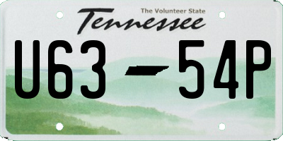 TN license plate U6354P