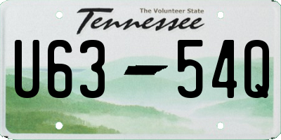 TN license plate U6354Q