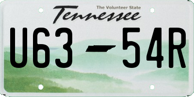 TN license plate U6354R