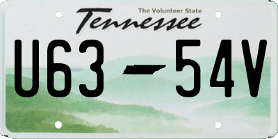 TN license plate U6354V
