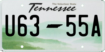 TN license plate U6355A