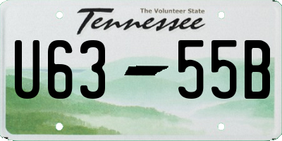 TN license plate U6355B