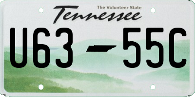 TN license plate U6355C