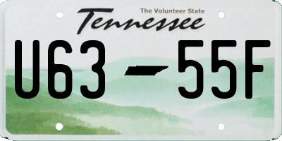TN license plate U6355F