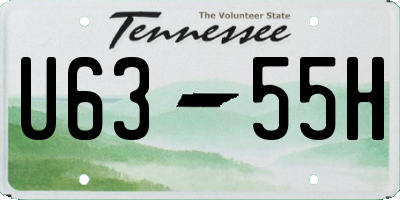 TN license plate U6355H