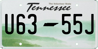TN license plate U6355J