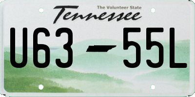TN license plate U6355L