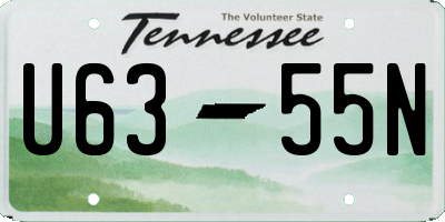 TN license plate U6355N