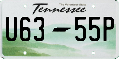 TN license plate U6355P