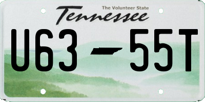 TN license plate U6355T