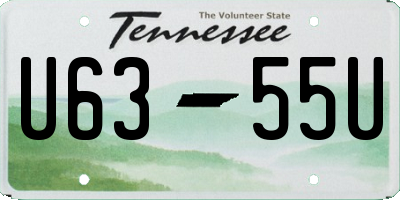 TN license plate U6355U