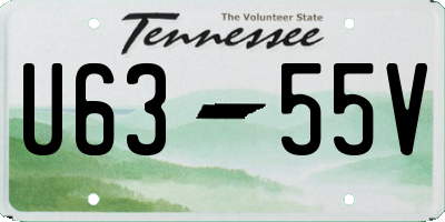 TN license plate U6355V