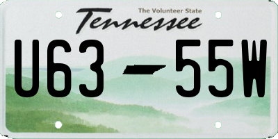 TN license plate U6355W