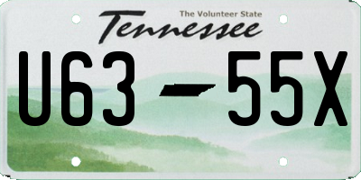 TN license plate U6355X