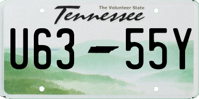 TN license plate U6355Y