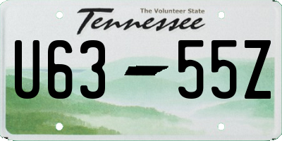 TN license plate U6355Z