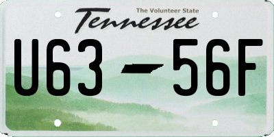 TN license plate U6356F