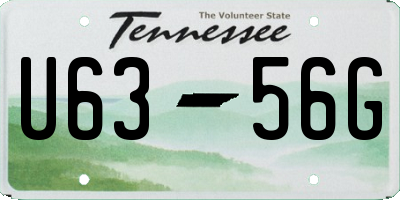 TN license plate U6356G