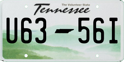 TN license plate U6356I