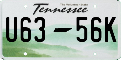 TN license plate U6356K