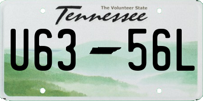 TN license plate U6356L