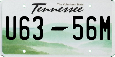 TN license plate U6356M