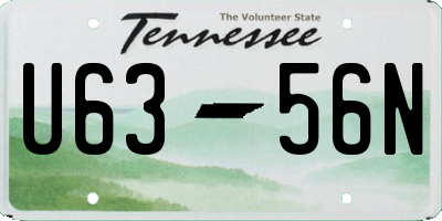 TN license plate U6356N