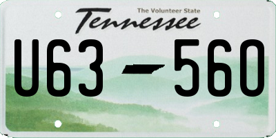 TN license plate U6356O