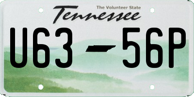 TN license plate U6356P