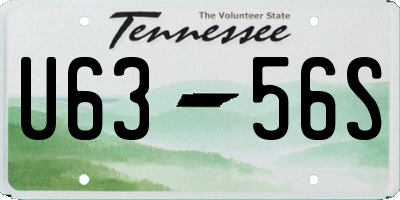 TN license plate U6356S