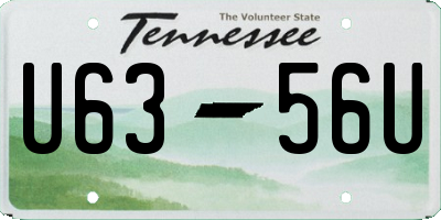 TN license plate U6356U