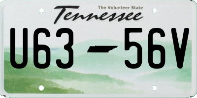 TN license plate U6356V