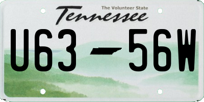 TN license plate U6356W