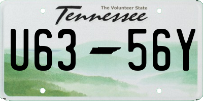 TN license plate U6356Y