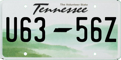 TN license plate U6356Z