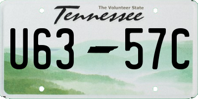 TN license plate U6357C