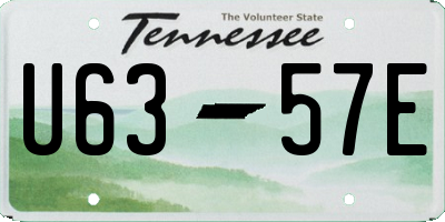 TN license plate U6357E