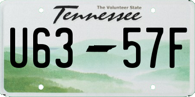TN license plate U6357F