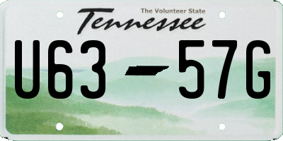 TN license plate U6357G