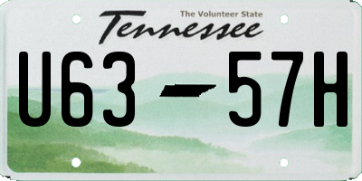 TN license plate U6357H