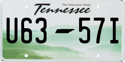 TN license plate U6357I