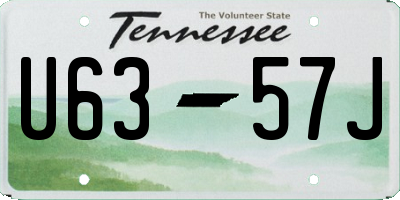TN license plate U6357J