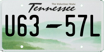 TN license plate U6357L