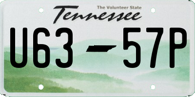 TN license plate U6357P