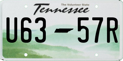TN license plate U6357R